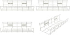 Under Desk Cable Management- 4 Pack Cord Organizer. Metal Wire Cable Management Tray for Office, Studio and Home. Super Sturdy Under Table Cable Managements - White Cable Organizer