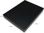 Lineco Museum Archival Storage Box, 9.75x12.75x1.5 in. Drop Front Design. Acid-Free with Metal Edge. Organize Photos, Pictures, Prints, Documents, Crafts, DIY. Black, 1 Pack