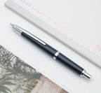 JINHAO 20 Press Fountain Pen, Retractable Capless Resin Pen with Ink Converter (EF Nib 0.4mm, Dark Blue)