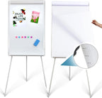 DexBoard 2-Pack 36 x 24 Inch Magnetic Dry Erase Easel Tripod Stand, Height Adjustable Portable Dry Erase Board with Flipchart Paper Pad (25 Sheets) - for Office Meetings, Training & Classroom
