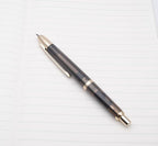 JINHAO 20 Press Fountain Pen, Retractable Capless Resin Pen with Ink Converter (EF Nib 0.4mm, Transparent Black - Gold Clip)