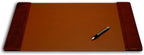 DACASSO Leather Desk Pad with Side Rails - Luxury Leather Desk Blotter for Writing - Executive Desk Surface Protector - (Mocha, 25.5 x 17.25)