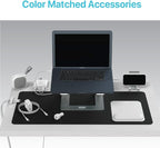 BLACK+DECKER Laptop Stand for Computer Desk, Ergonomic Laptop Stand for Desk, Lap top Riser Compatible with MacBook Notebook, Lap top Holder, Durable Aluminum Computer Riser Accessories, Silver
