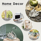 H&D HYALINE & DORA Sparkle Crystal Swan Figurine Collection Paperweight Table Centerpiece Ornament