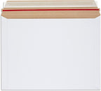 Juvale Mailing Envelopes - 9.5 x 12.5 in, White, 25-Pack - Rigid Flat Mailers with Peel & Seal Closure - Photo & Document Mailers - Cardboard Envelopes for Comic Book Shippers