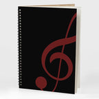 MAXCURY Blank Sheet Music Composition Manuscript Staff Paper Art Music Notebook Black 100 Pages 26x19cm (Black/Fuchsia)
