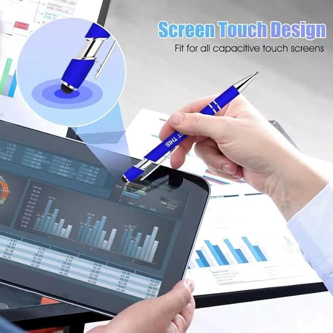 Greengines 100 PCS Inspirational Pens Bulk, Motivational Ballpoint Pen with Stylus Tip Funny Ink Pens Bulk Inspirational Gifts for Women Coworkers Office Supplies Black Ink…