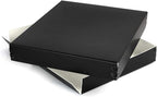 Lineco Museum Archival Storage Box, 8.75x10.75x1.5 in. Drop Front Design. Acid-Free with Metal Edge. Organize Photos, Pictures, Prints, Documents, Crafts, DIY. Black, 1 Pack