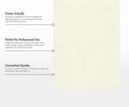 LUXPaper 8.5" x 11" Classic Linen Paper | Letter Size | Natural White | 70lb. Text | 500 Qty