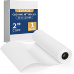 Wide Format Paper Roll,36" x 150 ft Plotter Paper with 2 Inch Core for CAD and Inkjet Printing Premium Bond Papers for Engineering Architectural and Maps（1 roll）
