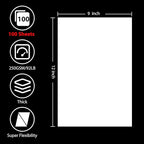 OcePor 100 Sheets White Cardstock 9” x 12”, 92lb/250gsm Black Card Stock, Thick Card Stock Paper, Heavy Cardstock Paper for Printer, Resume, Scrapbooks, Art, Crafts, Business Cards