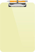 Sooez Plastic Clipboard with Pen Holder, [10% Thicker] Clip Boards 8.5x11 with Low Profile Clip, Cute Hanging Clipboard, Standard Letter Size A4 for Women Teacher, Office & School Supplies