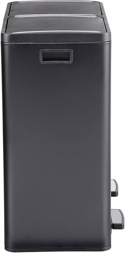 Step N' Sort The 18.5 Gallon Extra Large Capacity, Soft-Step, Dual Trash and Recycling Bin with Removable Inner Bins
