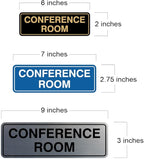 Standard Conference Room Sign - Blue/Gold - Large 5 Pack