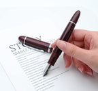 JINHAO X159 Fountain Pen (F Nib 0.5mm, Wine Red with Silvery Clip)