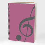 MAXCURY Blank Sheet Music Composition Manuscript Staff Paper Art Music Notebook Black 100 Pages 26x19cm (Pink/Grey Green)