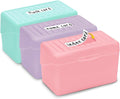 H4D Index Card Holder 3x5, Index Card Box Organizer Case, 3x5 Flash Note Card Holder, 3 Packs (Pastel Colors)