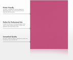 LUXPaper 8.5" x 11" Paper | Letter Size | Magenta Pink | 80lb. Text | 250 Qty
