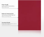 LUXPaper 8.5" x 11" Paper | Letter Size | Garnet Red | 80lb. Text | 50 Qty