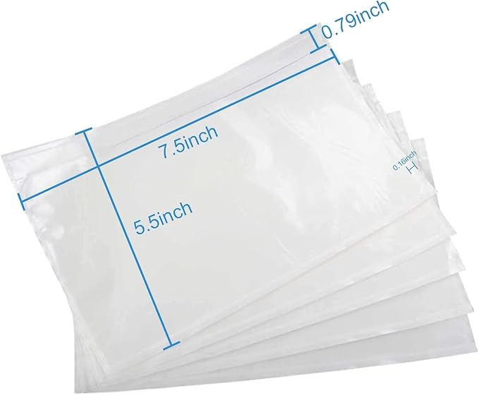 Shipping Labels Sleeves, Packing Slip Envelope Pouches 7.5" x 5.5" Packing List Mailing Envelopes with Clear Self-Adhesive (50 Pack)