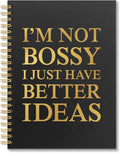 Vgrti I'm Not Bossy Just Have Better Ideas Spiral Notebook, Funny Saying Sarcastic Work Notebook for Coworkers Boss Adults, Office Humor Gag Gifts Promotion Gifts for Women Men Leader Dad Mom Manager