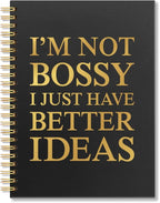 Vgrti I'm Not Bossy Just Have Better Ideas Spiral Notebook, Funny Saying Sarcastic Work Notebook for Coworkers Boss Adults, Office Humor Gag Gifts Promotion Gifts for Women Men Leader Dad Mom Manager