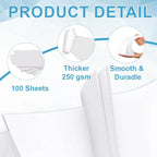 Cardstock Paper - Plain Heavy White Stock, Cover Stock Paper, 92lb(250 gsm) Cover Stock Paper, 8.5" x 14", 100 Sheets, Cardstock Paper for Printer, Resume, Scrapbooks, Art, Crafts, Business Cards