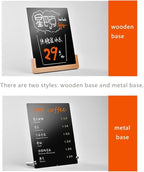 ECKEK Chalkboard Sign Tabletop Chalkboard Signs with Base Stand Carbon Steel Menu Chalkboard Stand,Message Board for Shop, Restaurant, Home Decoration (Metal Base 28 * 36cm/11.02×14.17inches)