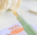 czxwyst Majohn Wancai 2.0 Mini Pocket-Size Eyedropper Fountain Pen (F Nib 0.5mm, Apple Green)