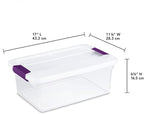 Sterilite 36-Pack 15 Quart Clearview Latch Box, Stackable Organizer Bins with Latching Lids - Clear Plastic Organization Containers for Closet, Bedroom, Shelving Units and Everyday Home Storage