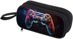 HiGaits Pencil Case for Boys,Multi-Slot Large Capacity Pencil Pouch with Soft Zipper, Durable Pen Box Game Controller