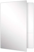 LUXPaper 9" x 12" Presentation Folders | Two Pocket | White Gloss | 14pt. Cover | 25 Qty