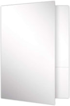 LUXPaper 9" x 12" Presentation Folders | Two Pocket | White Gloss | 14pt. Cover | 25 Qty