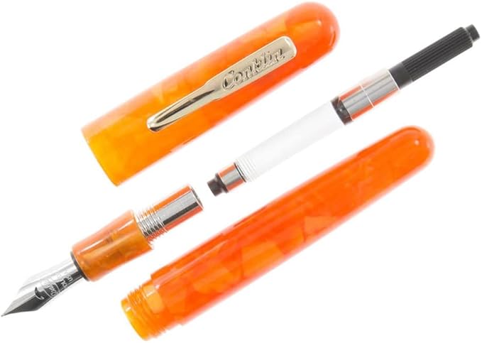 Conklin All American Fountain Pen in Sunburst Orange – Omniflex Nib, Vibrant Design & Flexible Craftsmanship – Ideal Gift for Pen Enthusiasts & Collectors
