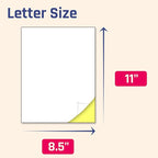 200 Sheets, Printable White Sticker Paper, Laser/Inkjet Printing - Matte, Letter Size (8.5" x 11")