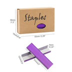 NatSumeBasics 6000 Purple Staples 26/6 Standard Colored Staple for Refill Desk Manual Stapler School Office Supplies Accessories (Purple)