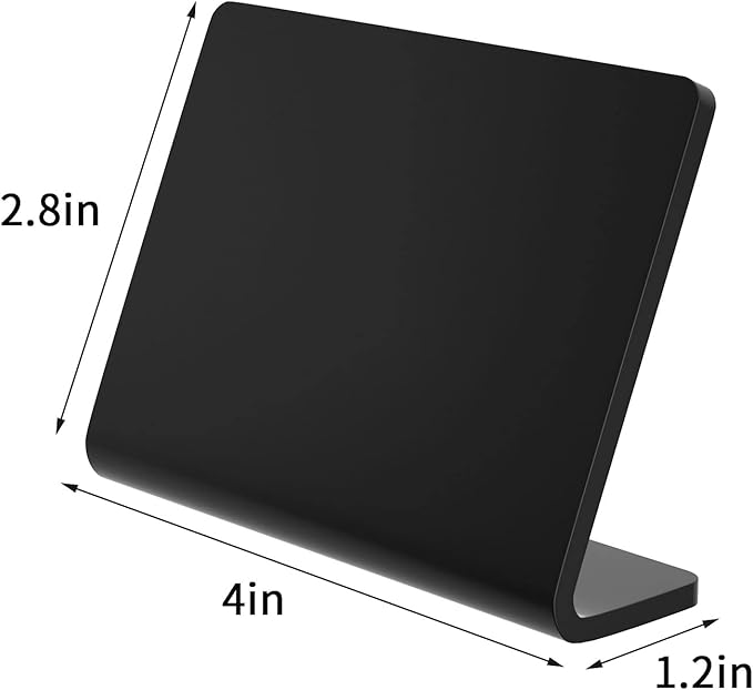 20 Pack Acrylic Mini Chalkboard Sign for Food, AITEE Black Mini Tabletop Chalkboard Signs, Small Buffet Chalkboards Signs for Bakery, Birthday Parties, Message Board Signs, Buffet, Weddings and Retail