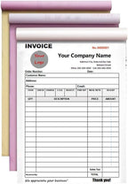 Personalized Invoice Book Custom 2 Part/3 Part Receipt Book Quote Estimate Order Forms Carbonless Form with Your Company Name Logo Address,2-10 Books (Style 7)