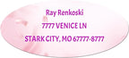 Made in USA Custom Return Address Stickers Labels Customized Mailing Label for Envelopes, Personalized Self Adhesive Flat Sheet Oval Labels