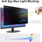FILMEXT [2 Pack Removable 24 Inch Computer Privacy Screen Filter for 16:9 All-in-One Desktop/Frameless Monitor - Blue Light UV Blocking Privacy Shield for Thin Bezel Computer