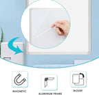 DEVELOP 12x18 Inch Magnetic Dry Erase Board with Detachable Tray, Wall Mountable Small Whiteboard for Office, Kitchen, Classroom - Silver Aluminum Frame, Hanging Hardware Included