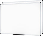 VIZ-PRO Large Magnetic Dry Erase White Board for Wall, 96 X 48 inches, Pack of 2, 8' x 4' Aluminum Framed Whiteboard with Marker Tray for School Office Home