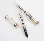JINHAO 1935 Fountain Pen TIANDAO Series #8 Nib Ink Pen with Guitar-Shaped Clip and Ink Converter (F Nib 0.5mm, Transparent)