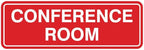 Standard Conference Room Sign -Red - Medium 2 Pack