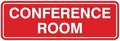 Standard Conference Room Sign -Red - Medium 10 Pack