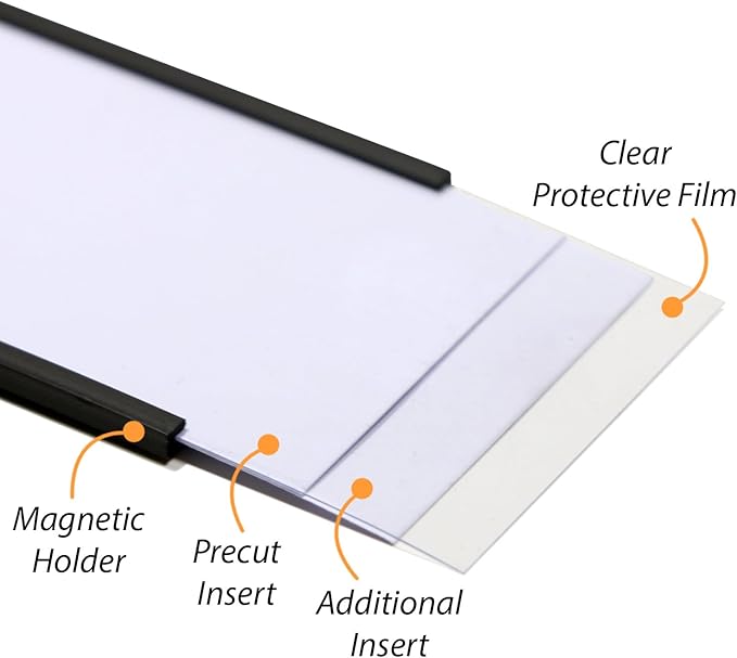 SmartSign Magnetic 'C' Channel Label Holders | 2" x 3", Pack of 10