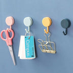 DHDestined Fateful 6 Pack Adhesive Hooks Cute Utility Hooks, Key Hooks for Wall Decorative, for Hanging Hat, Towel, Key, Towel Hook Wall Mount for Home, Kitchen, Bathroom, Office(Light Blue)