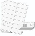 OfficeGear Shelf Edge Labels (350 Pack) 38x105mm Custom Printable A4 Card for Retail Barcodes, Price Stickers, Product Info with Template