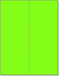 8-1/2 x 11" Neon Color High Light Fluorescent Labels for Laser & Inkjet Printer (Green Fluorescent, 4-1/4" x 11" - 2 Per Page | 50 Labels)