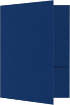 LUXPaper 9" x 12" Presentation Folders | Two Pocket | Navy Blue | 100lb. Cover | 10 Qty